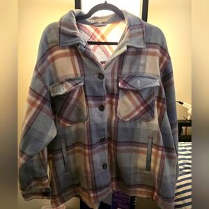 Plaid Jacket in Blue and Pink